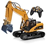 Top Race Excavadora de horquilla de control remoto RC de 15 canales, construcción Tenedor Tenedor Tractor Tenedor de metal. TR-215