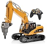 Top Race Excavadora de taladro RC profesional de 16 canales, construcción a control remoto, tractor, taladro de metal. TR-218