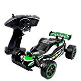 deAO RC Coche de Carreras a Control Remoto 2.4 GHz Vehículo Todo Terreno de Gran Velocidad 25 km/h Escala 1:2 (Color Verde)
